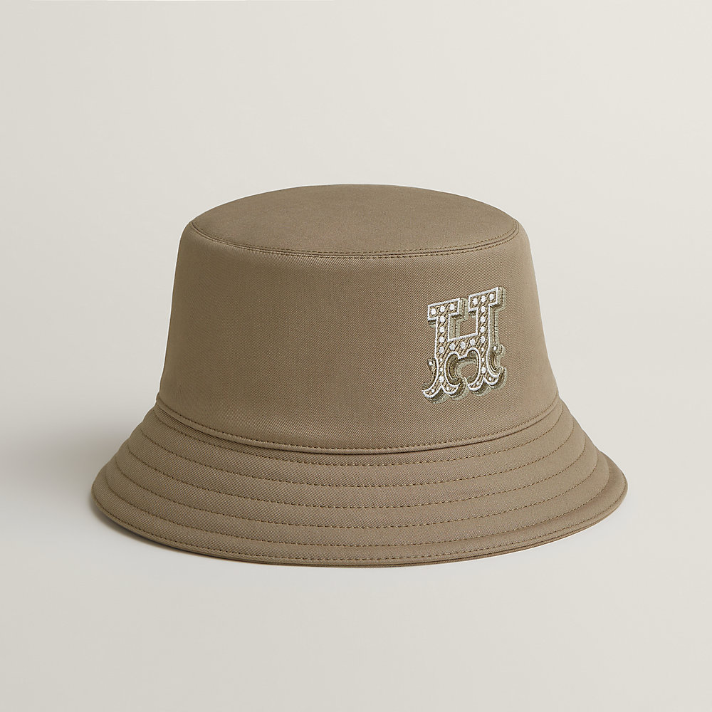 Harper H Electrique bucket hat - Green | Hermès USA